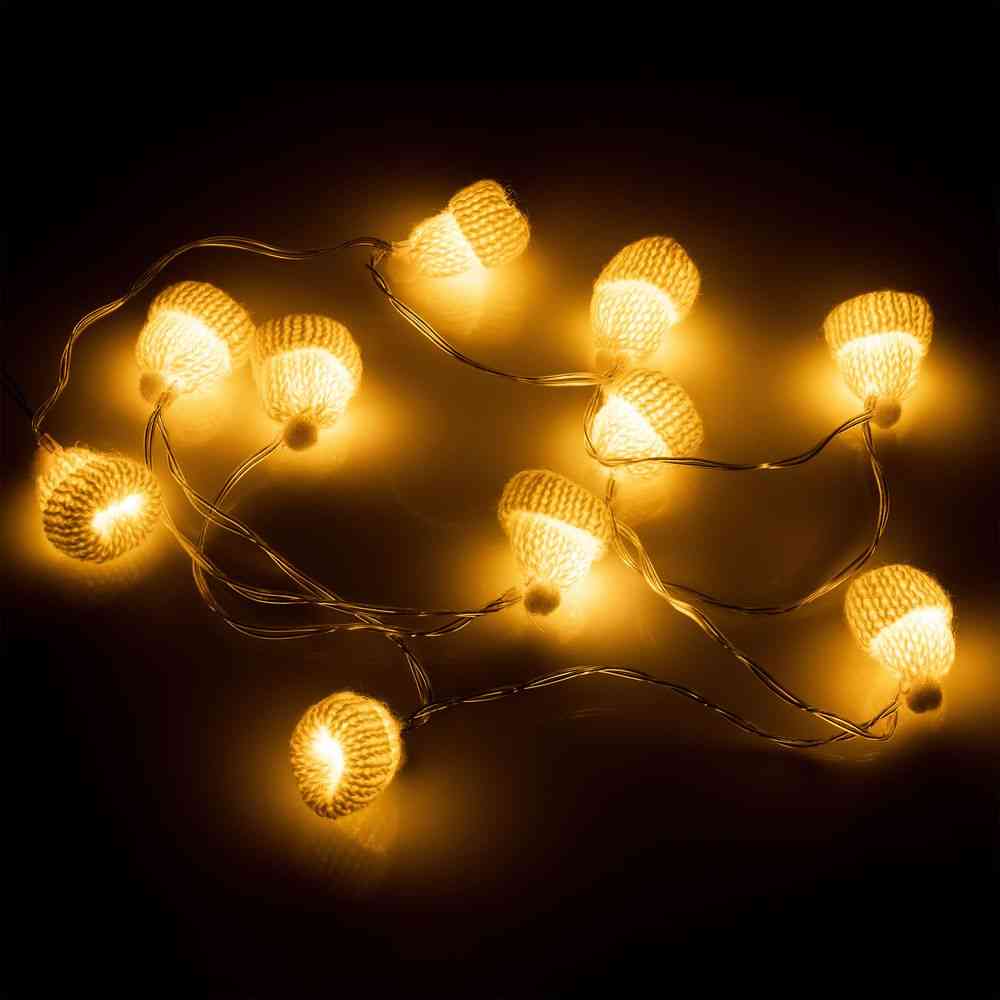 Гирлянда Cosy Poms, белая - 4