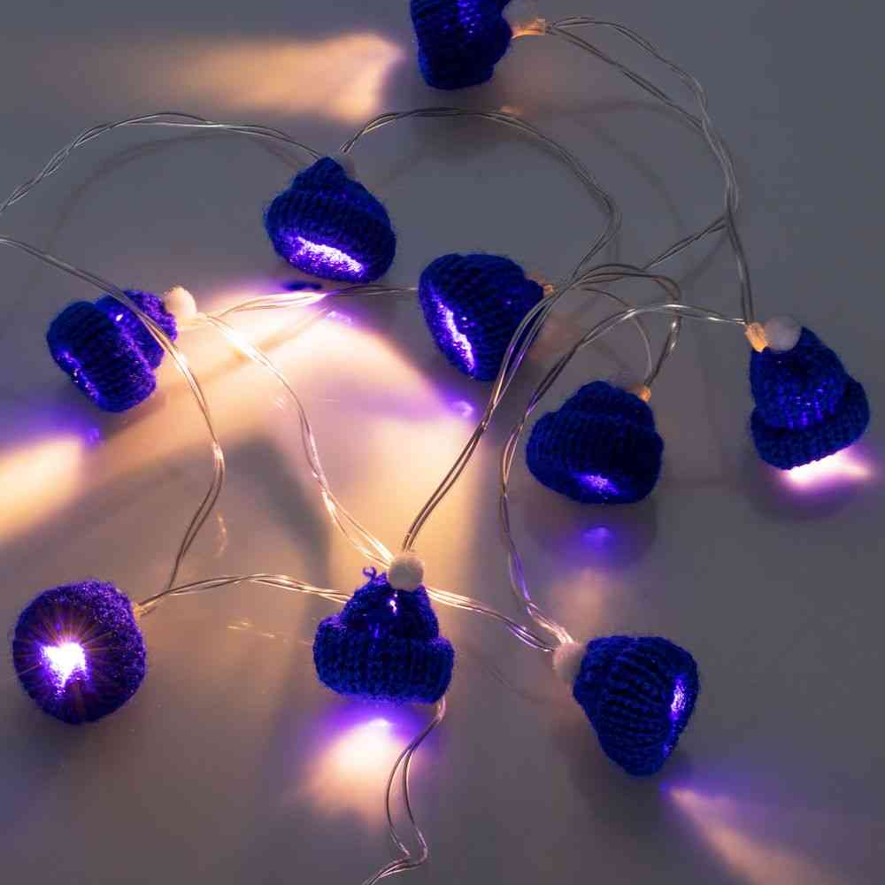 Гирлянда Cosy Poms, синяя - 3