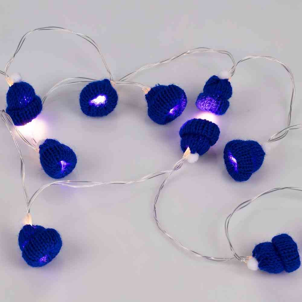 Гирлянда Cosy Poms, синяя - 4