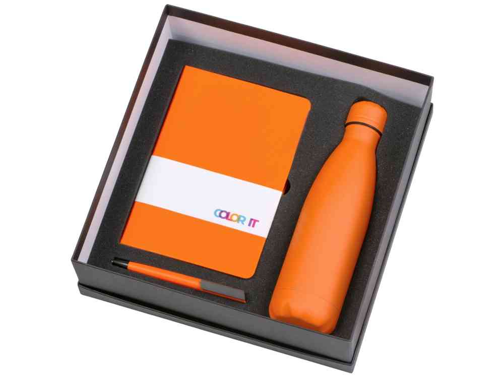 Подарочный набор COLOR IT c блокнотом, ручкой и термобутылкой - 2