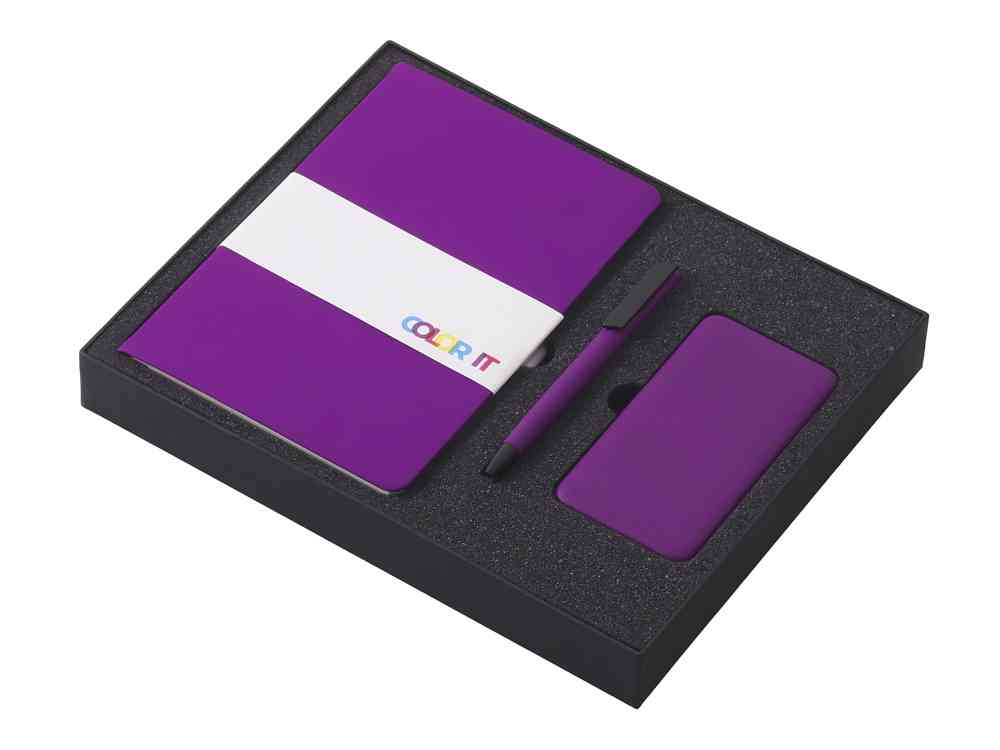 Подарочный набор COLOR IT c блокнотом, ручкой и повербанком, 5000 mAh - 2