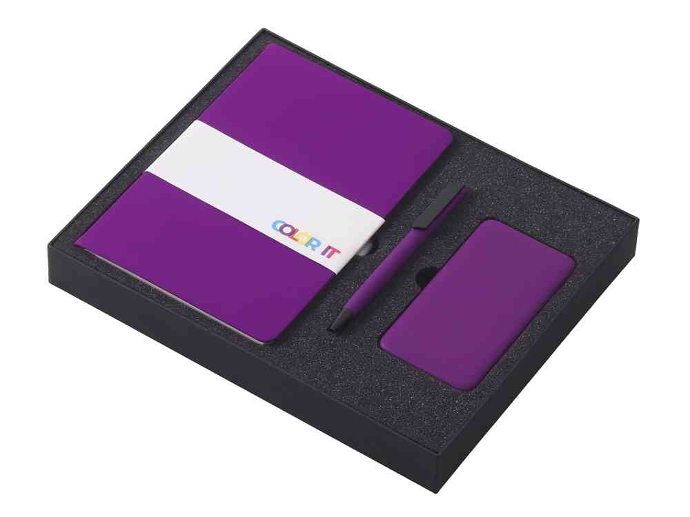 Подарочный набор COLOR IT c блокнотом, ручкой и повербанком, 5000 mAh - 2