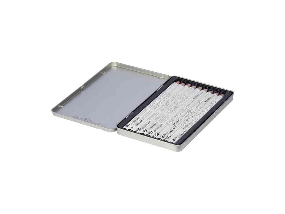 Набор из 9 утолщенных чернографитовых карандашей Sketch & Art HB - 14B - 2