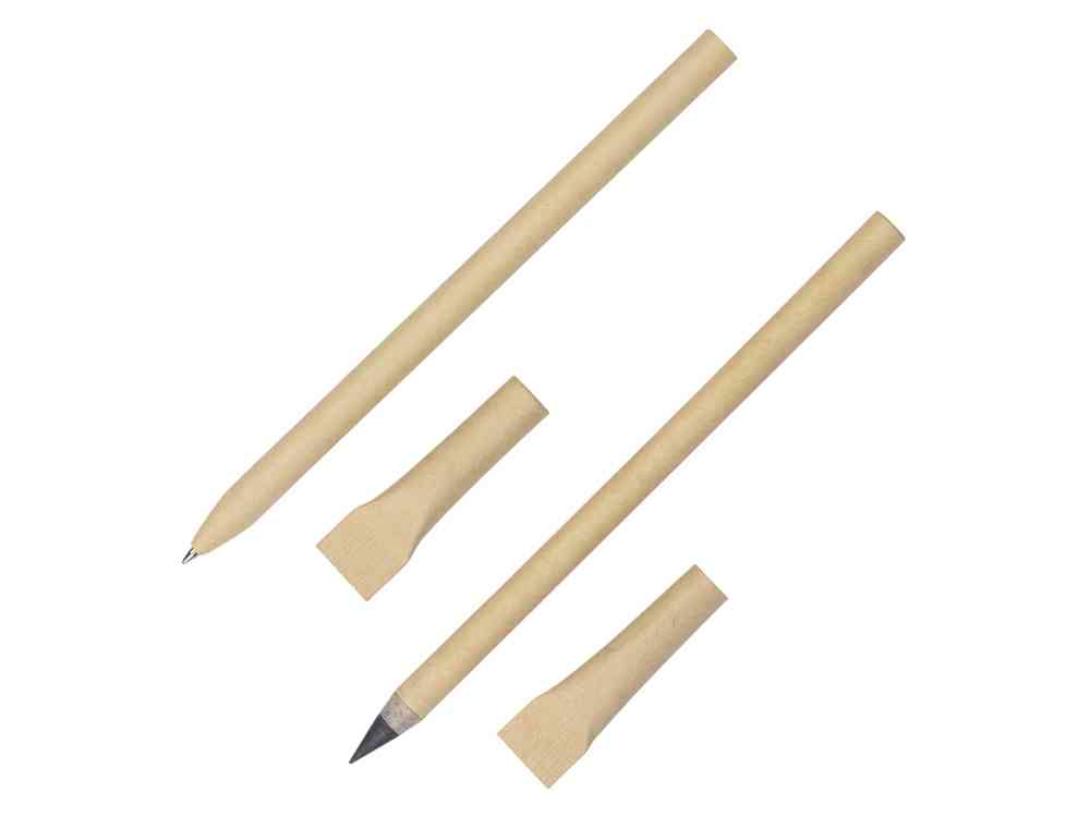 Подарочный набор Recycled Duo c шариковой ручкой и вечным карандашом из переработанной бумаги - 3