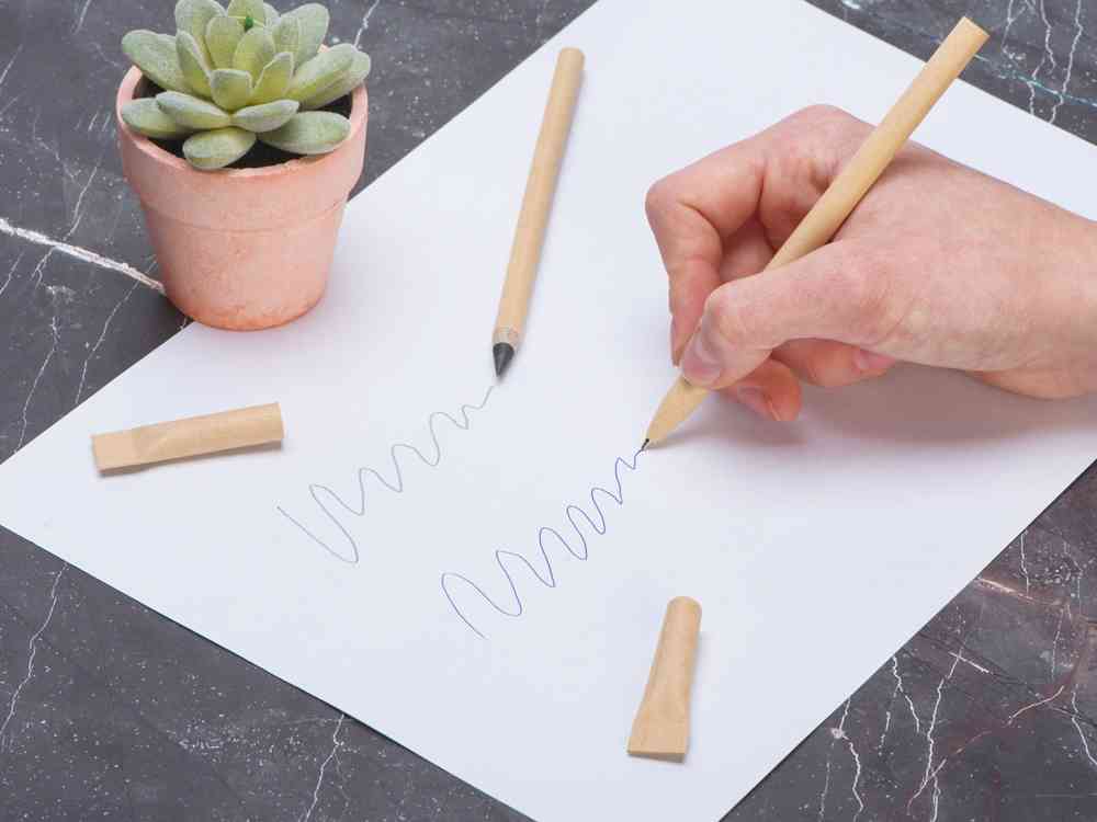 Подарочный набор Recycled Duo c шариковой ручкой и вечным карандашом из переработанной бумаги - 6