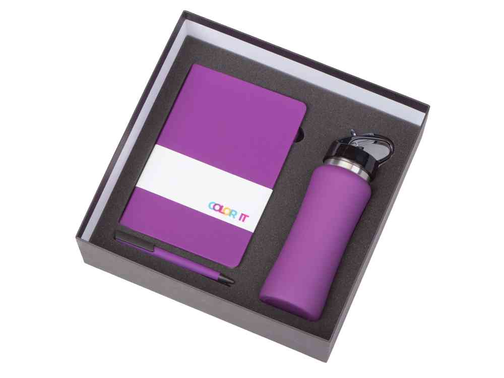 Подарочный набор c блокнотом C1, ручкой и бутылкой - 2