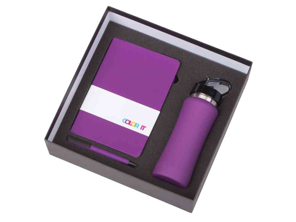 Подарочный набор c блокнотом C2, ручкой и бутылкой - 3