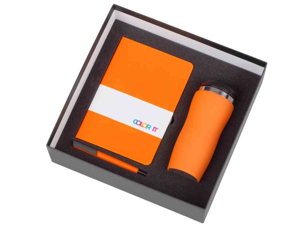 Подарочный набор COLOR IT c блокнотом, ручкой и термокружкой - 2