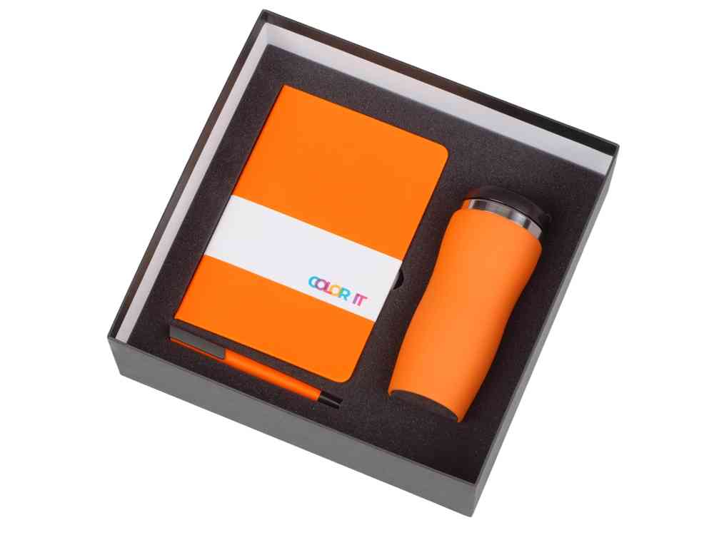 Подарочный набор COLOR IT c блокнотом, ручкой и термокружкой - 2