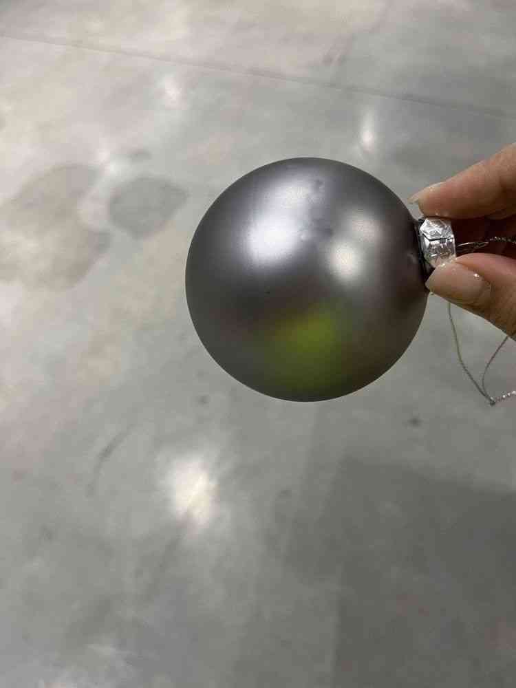 Оформительский шар Finery, 8 см, матовый серебристый - 3