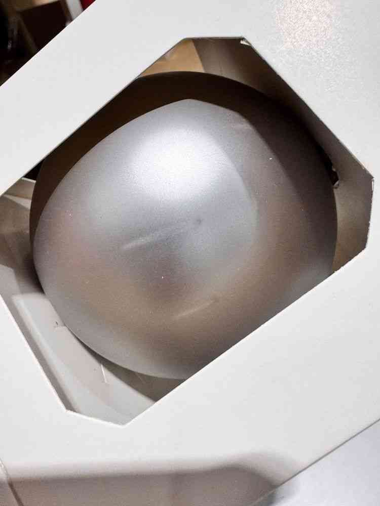 Оформительский шар Finery, 8 см, матовый серебристый - 5