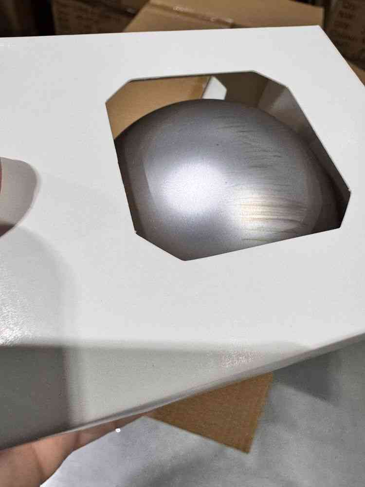 Оформительский шар Finery, 8 см, матовый серебристый - 6