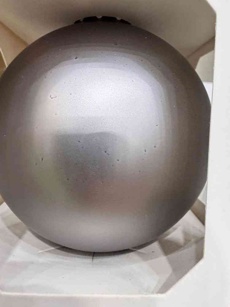 Оформительский шар Finery, 8 см, матовый серебристый - 7