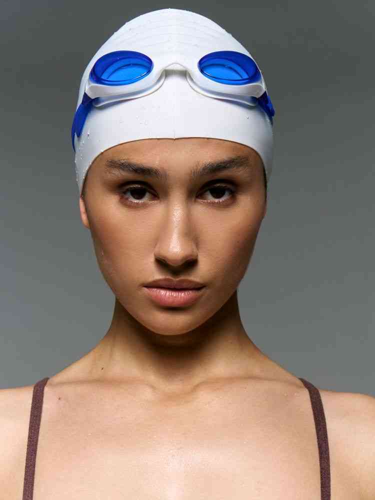 Очки для плавания Swimatic, синие с белым - 7