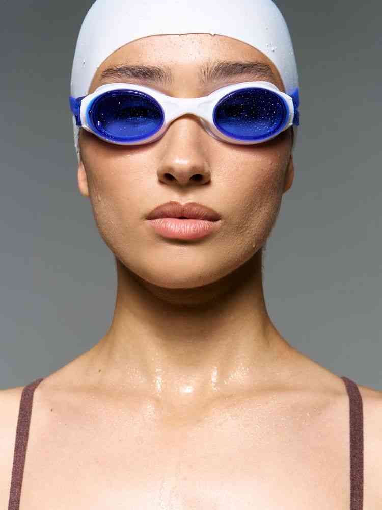 Очки для плавания Swimatic, синие с белым - 8