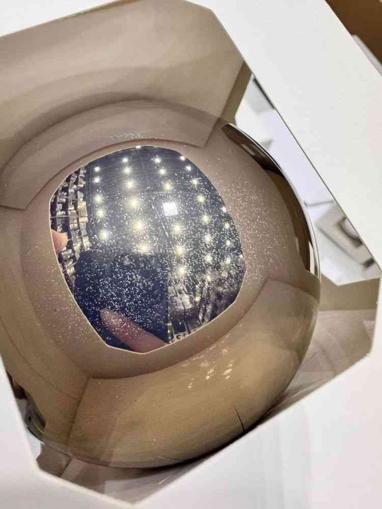 Оформительский шар Finery, 8 см, глянцевый серебристый - 4