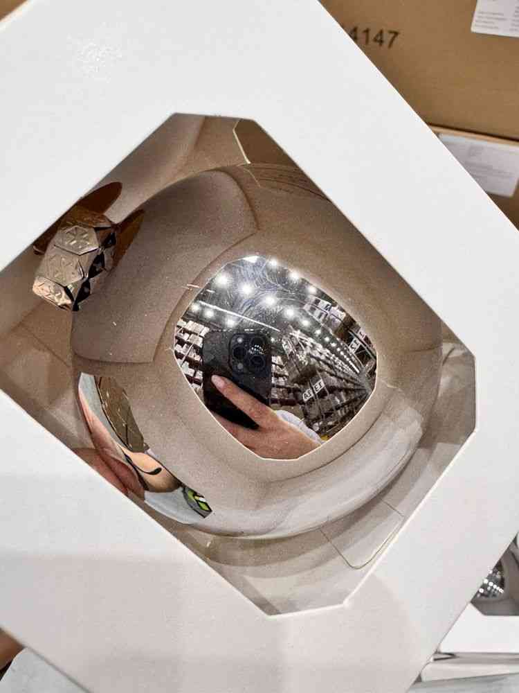 Оформительский шар Finery, 8 см, глянцевый серебристый - 5