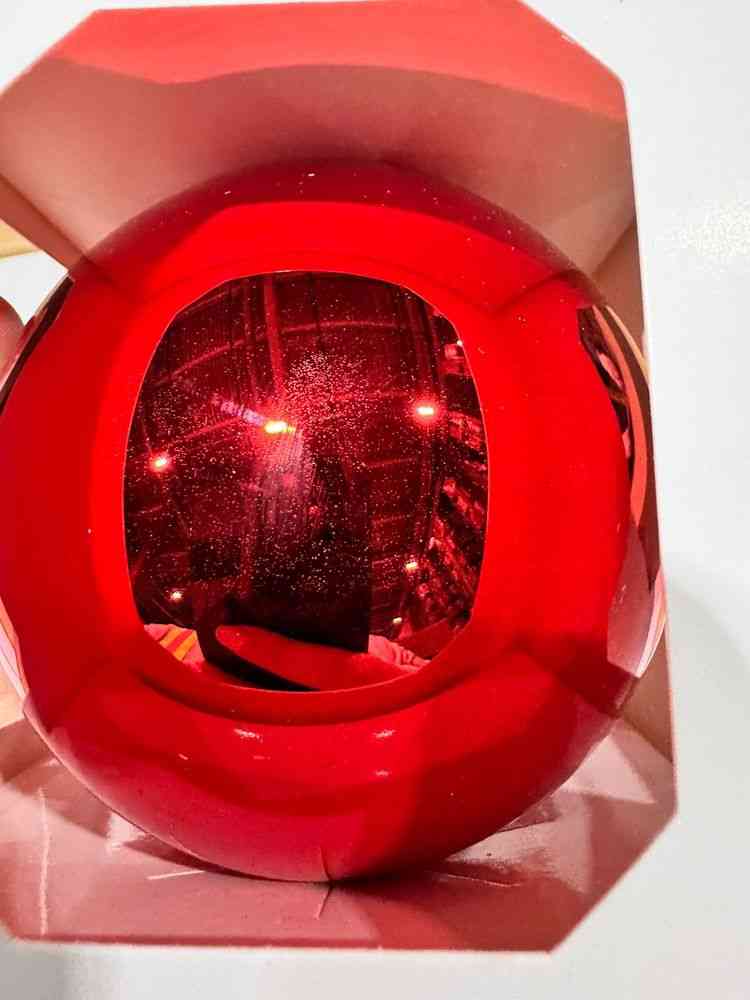 Оформительский шар Finery, 8 см, глянцевый красный - 4