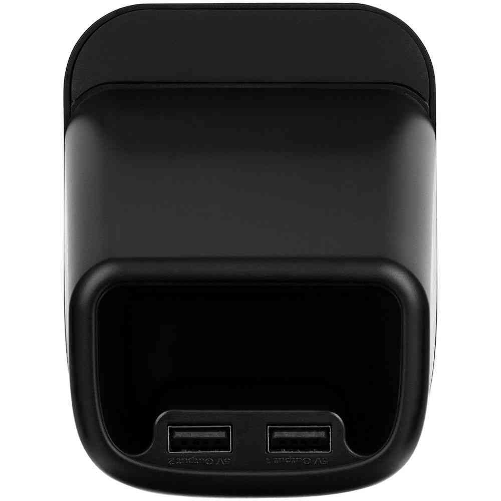 Настольный органайзер с зарядкой, лампой, вентилятором и подсветкой логотипа powerTower, черный - 8