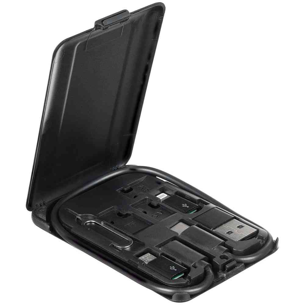 Органайзер с беспроводной зарядкой и набором адаптеров Octopod, черный - 2