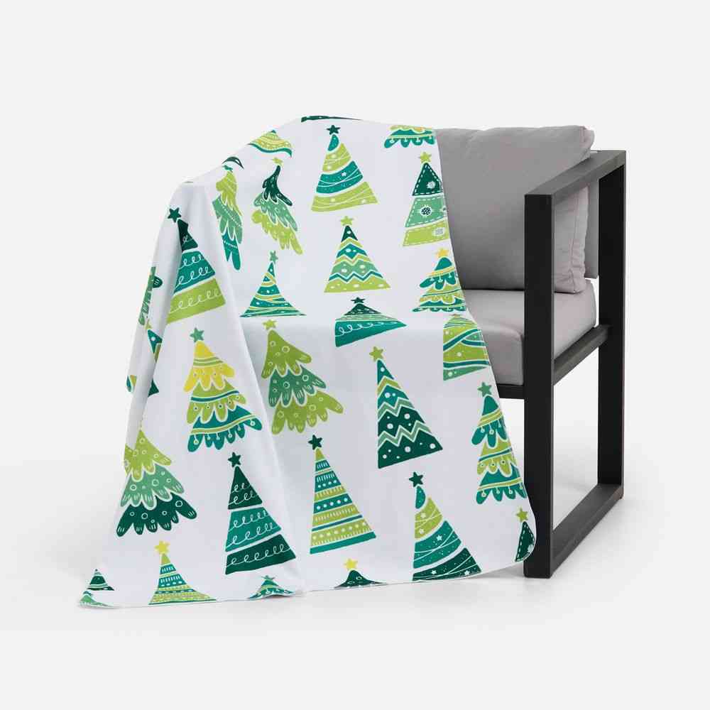 Флисовый плед Imaginario, зеленый - 4