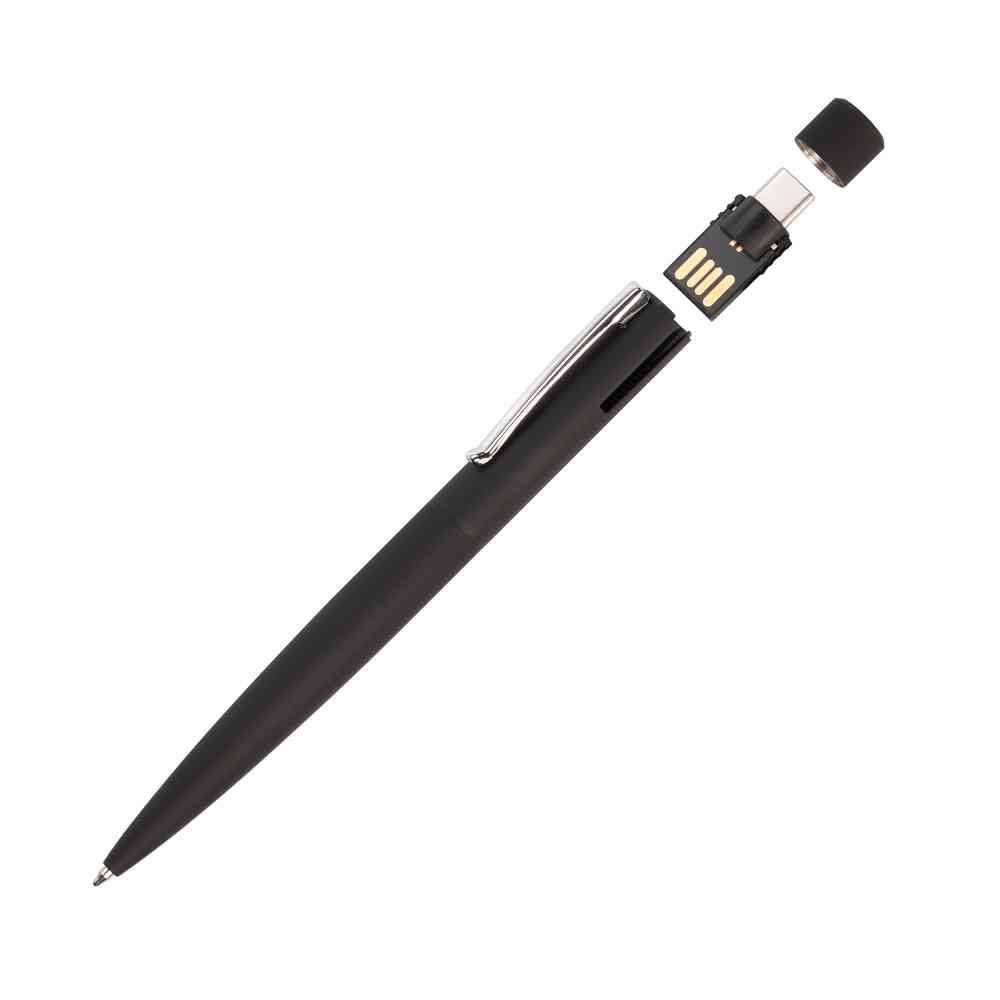 Ручка шариковая "Secret" с флеш-картой OTG 32Gb (USB2.0/Type-C), покрытие soft touch - 2