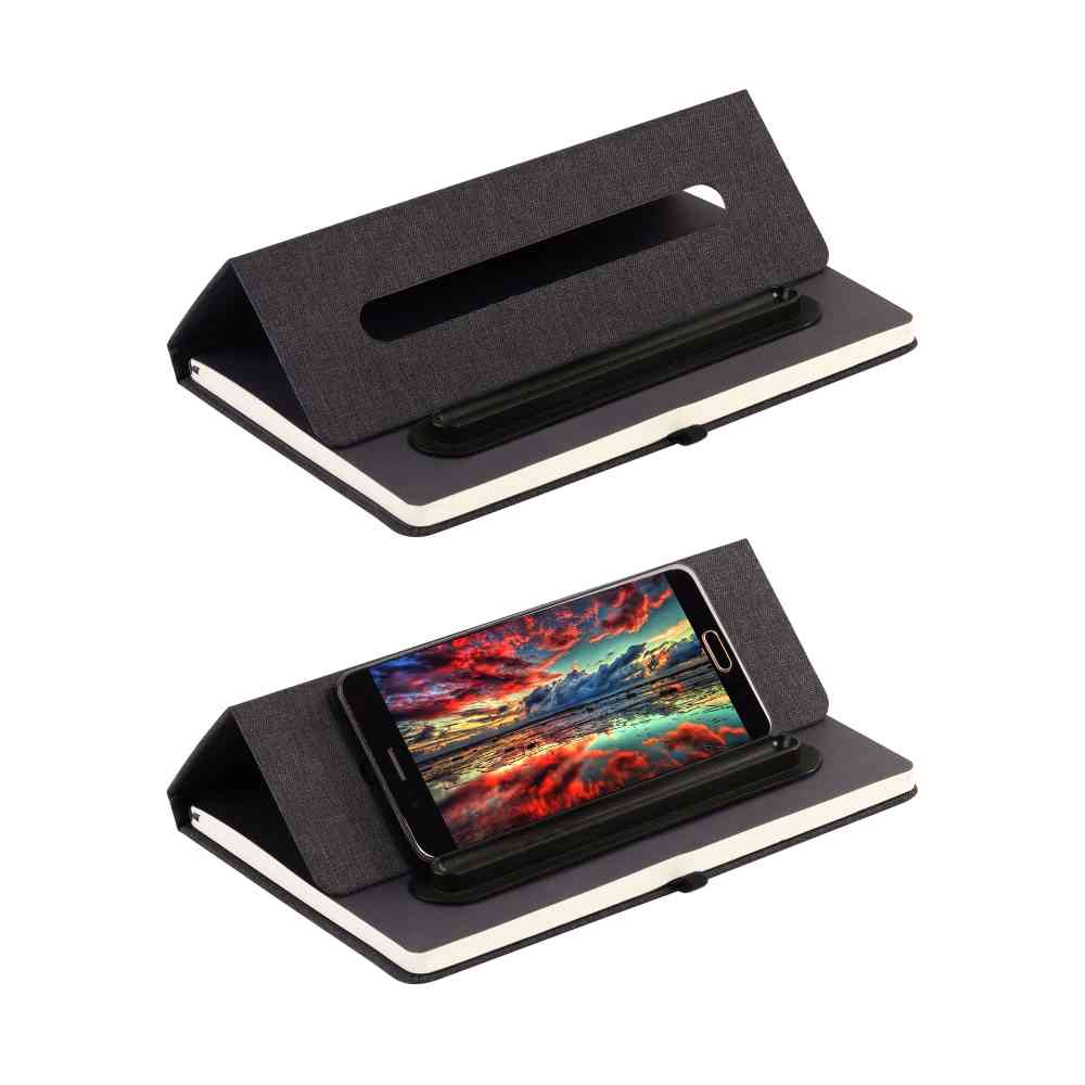 Блокнот "Magnet" с ручкой Ray на магните, с подставкой под смартфон - 3