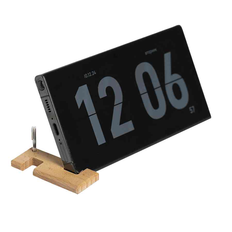 Брелок-подставка для телефона, 6 x 2,5 x 0,7 cм. Пазы 1 и 1,4 см, бук - 4