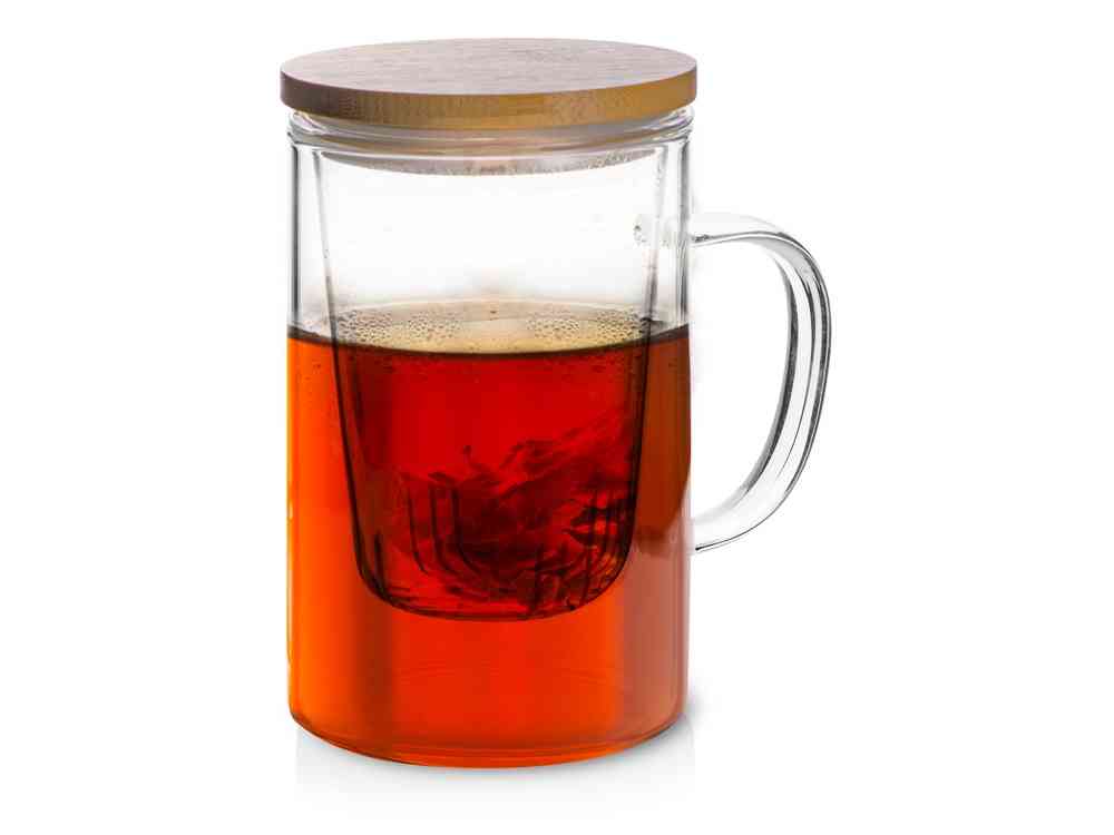 Стеклянная кружка с заварочной емкостью Milfoil - 2