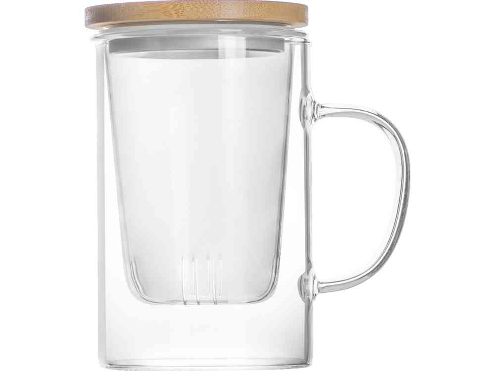 Стеклянная кружка с заварочной емкостью Milfoil - 4