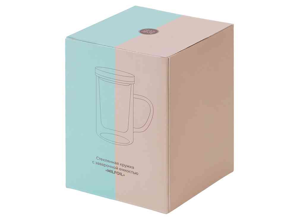 Стеклянная кружка с заварочной емкостью Milfoil - 9