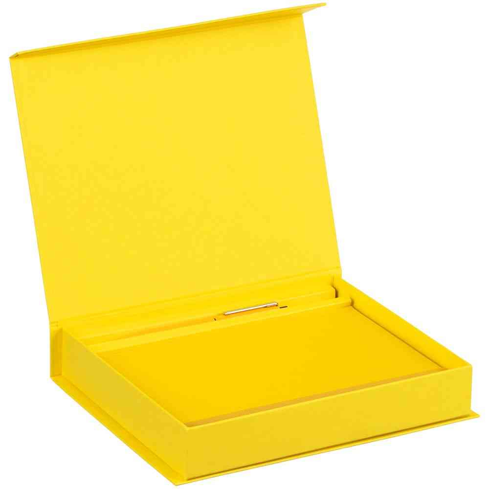 Коробка Duo под ежедневник и ручку, желтая - 4