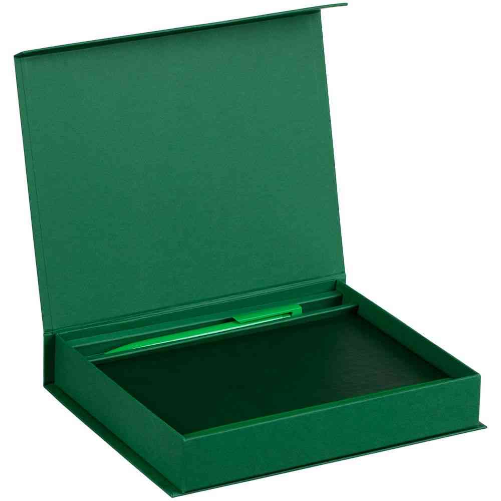 Коробка Duo под ежедневник и ручку, зеленая - 4