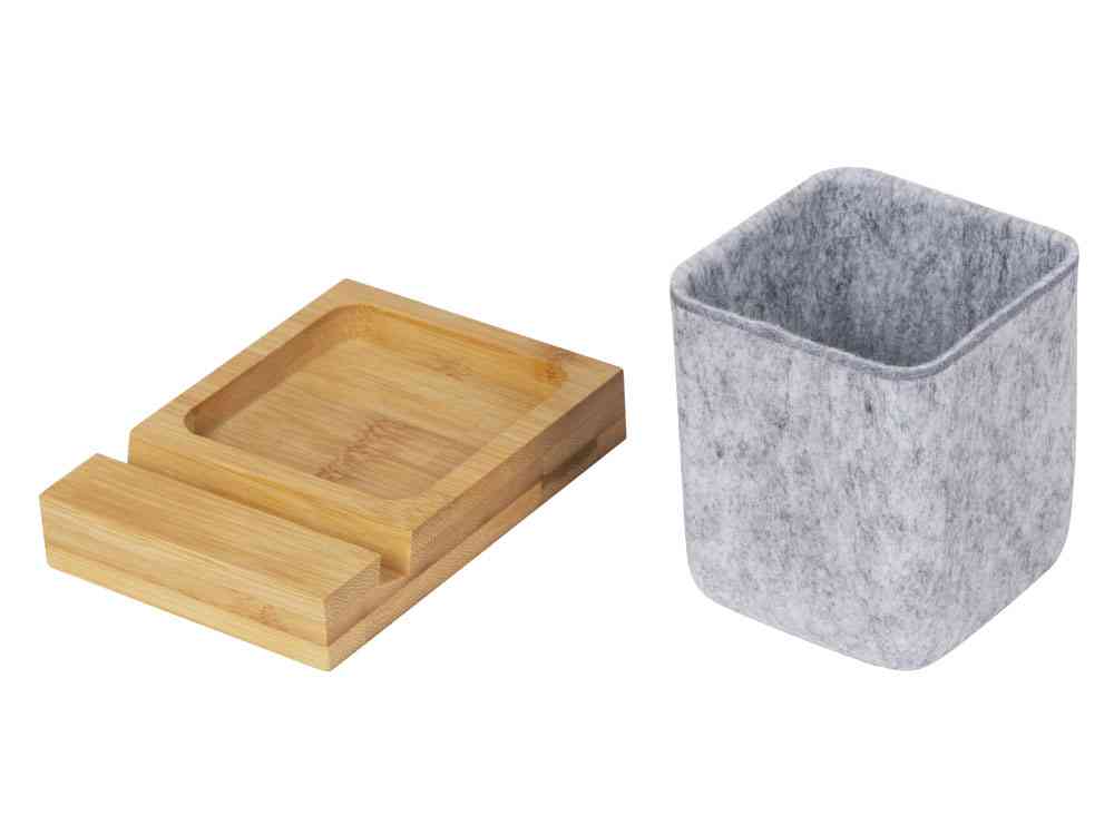 Подставка для ручек и телефона из бамбука Takeshi - 6