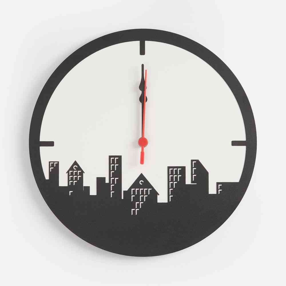 Часы «Города», черные - 2