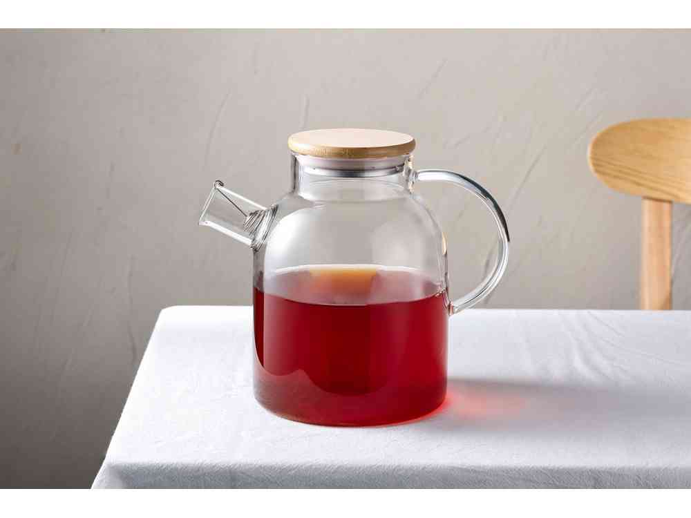 Стеклянный чайник с бамбуковой крышкой Sencha M - 9