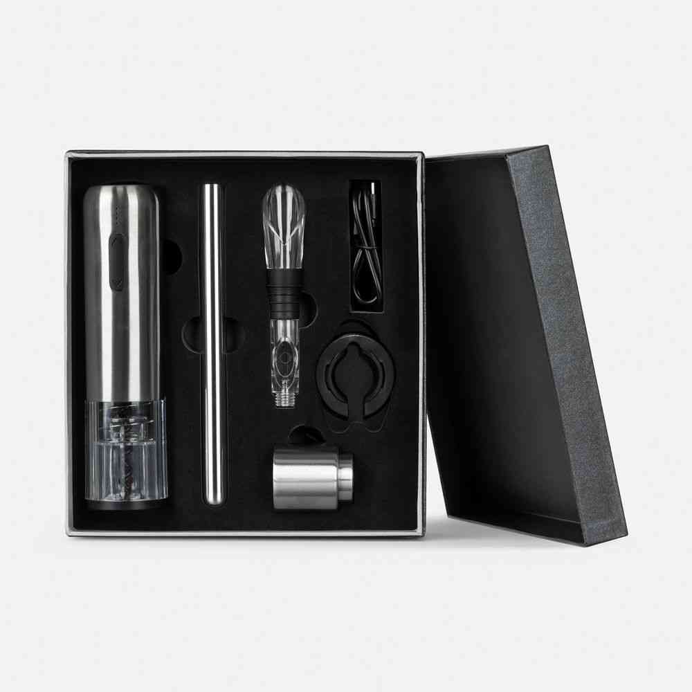 Винный набор Veritas, черный с серебристым - 2