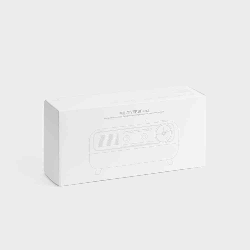Bluetooth-колонка с беспроводной зарядкой, часами и подсветкой Multiverse, ver.2 - 11