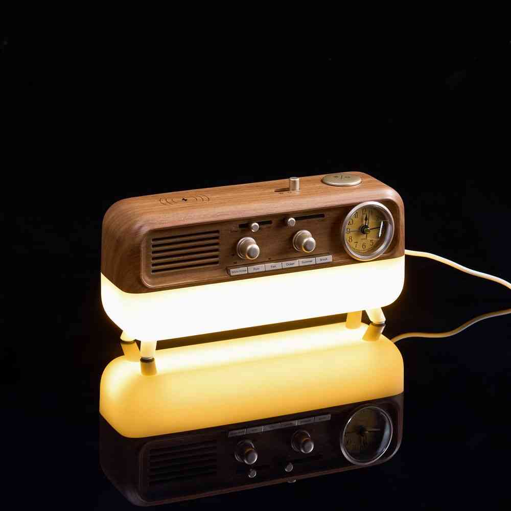 Bluetooth-колонка с беспроводной зарядкой, часами и подсветкой Multiverse, ver.2 - 8