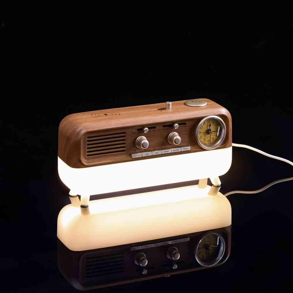 Bluetooth-колонка с беспроводной зарядкой, часами и подсветкой Multiverse, ver.2 - 9