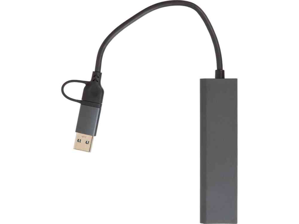 USB-хаб Command с коннектором 2-в-1 USB-C и USB-A, 2.0/3.0 - 3