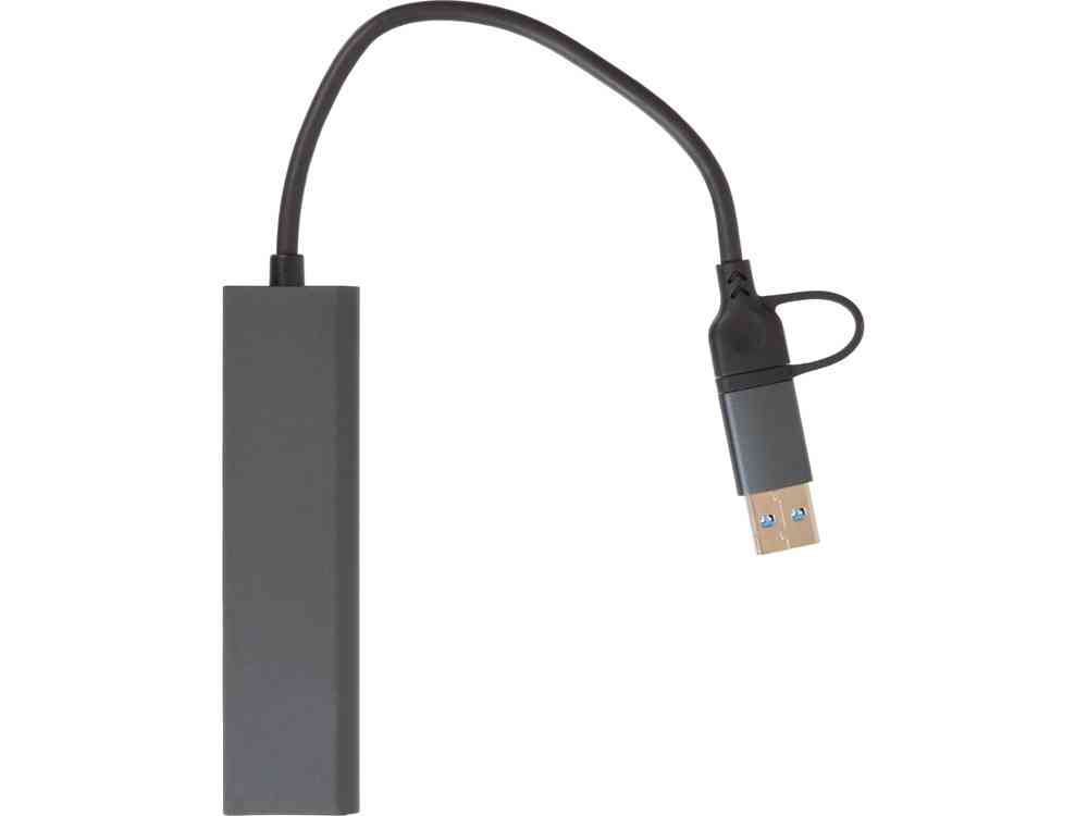 USB-хаб Command с коннектором 2-в-1 USB-C и USB-A, 2.0/3.0 - 6