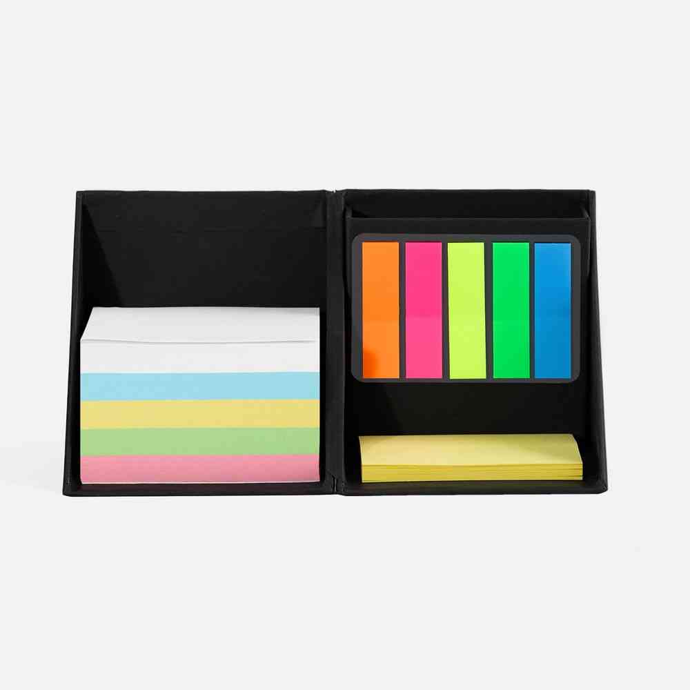 Настольный набор со стикерами Mnemonic ver.2, черный - 2