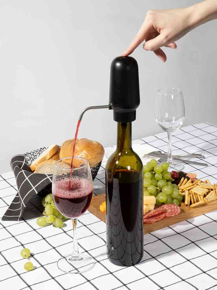 Электрический аэратор-дозатор для вина Lonks, черный - 2