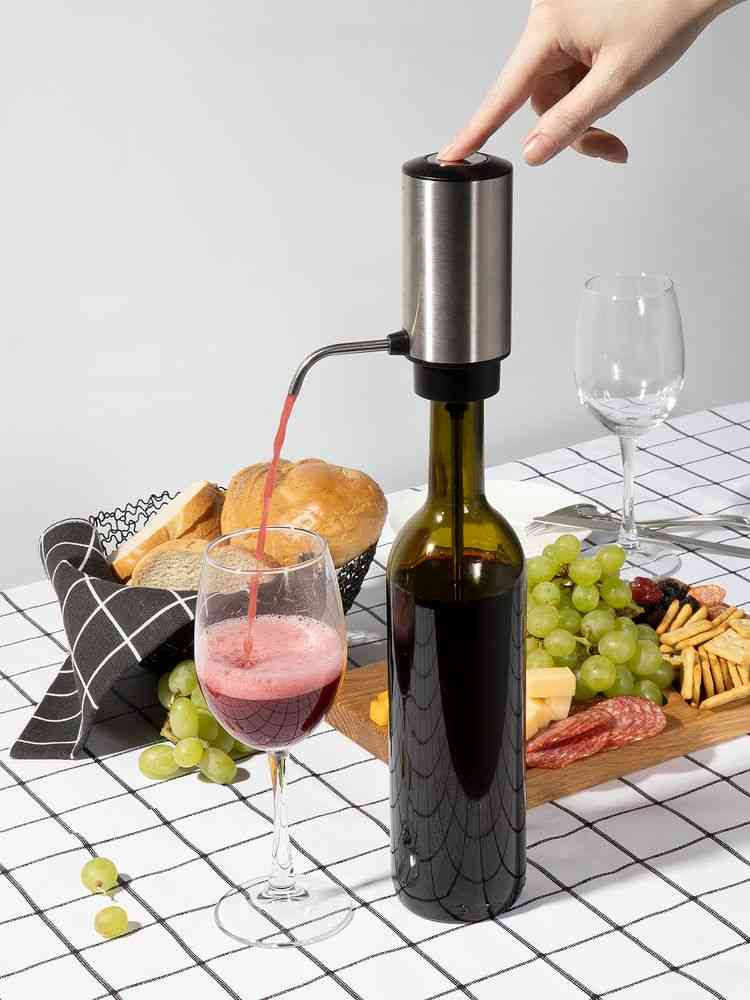 Электрический аэратор-дозатор для вина Tuoretta, серебристый - 2