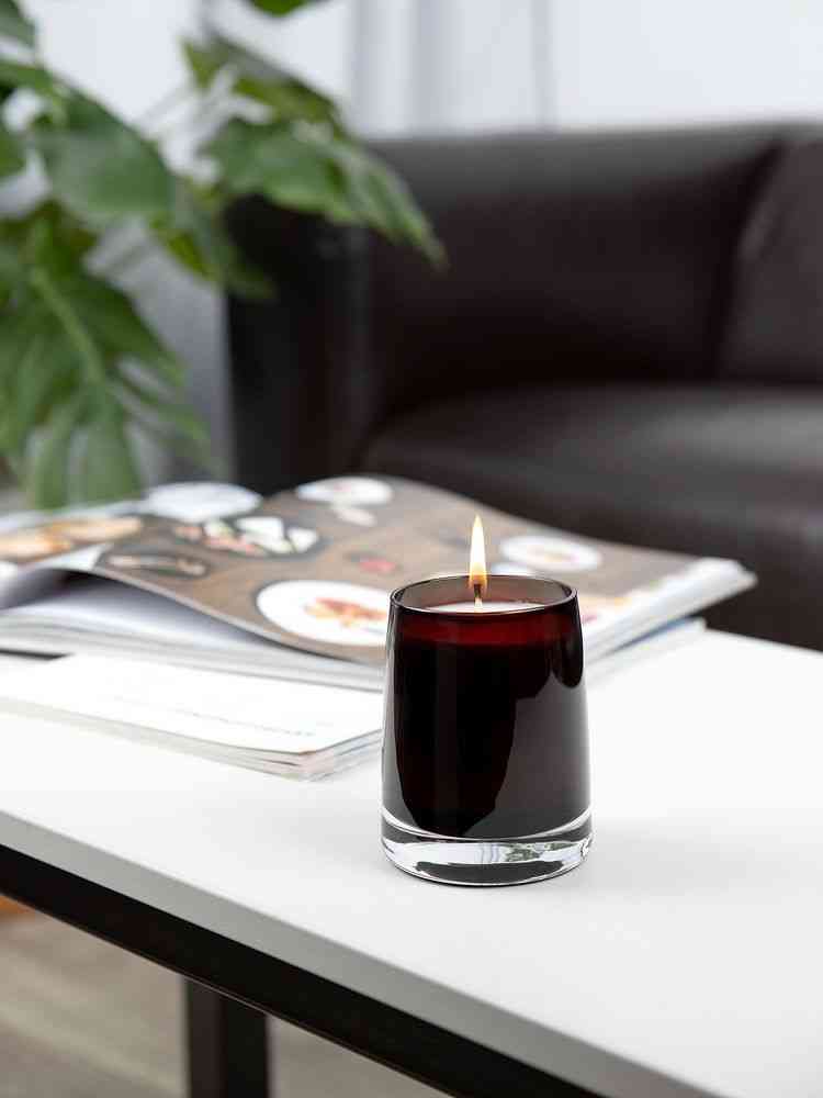 Ароматическая свеча Fragnola, грейпфрут и ветивер, бордовая - 5