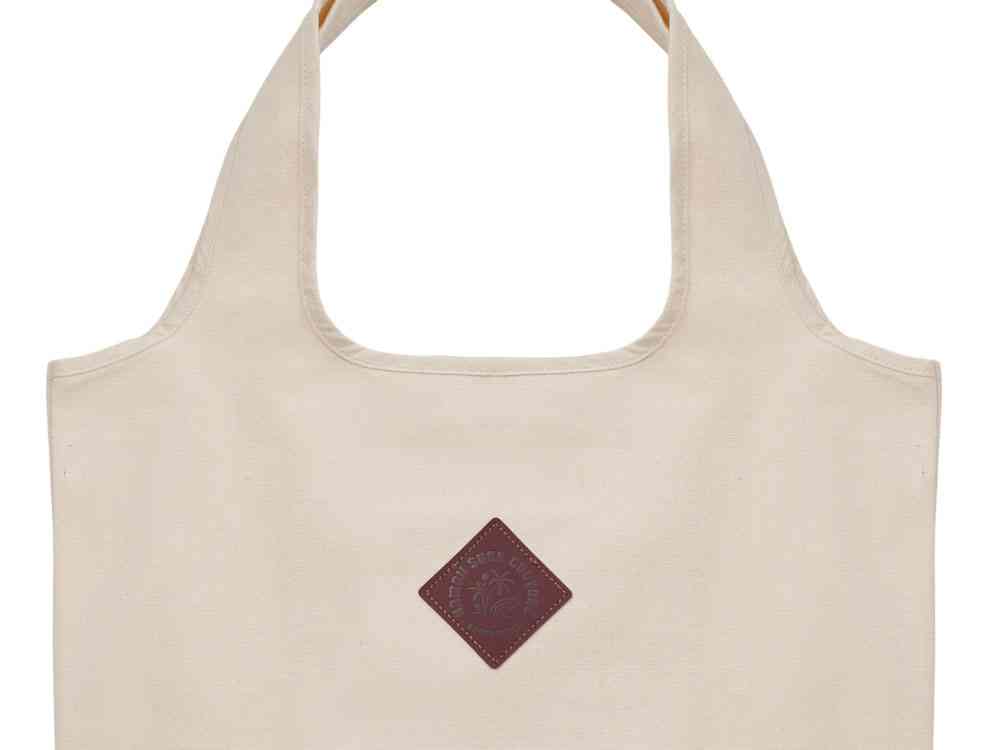 Сумка-шоппер Revest из переработанного хлопка 320 г/м2 с патчем - 2