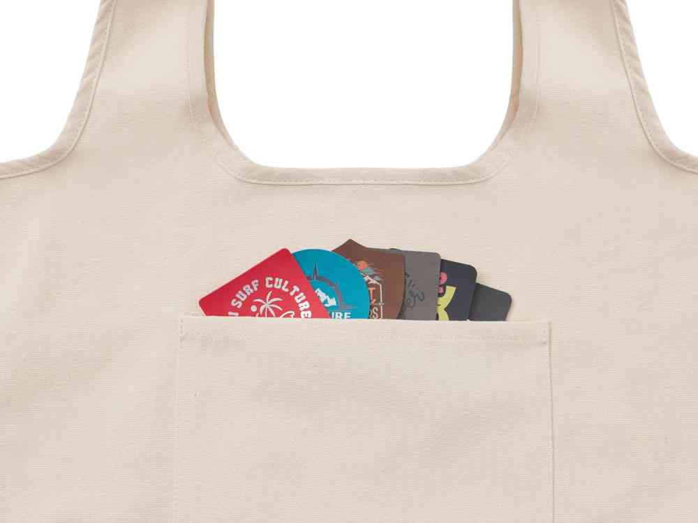 Сумка-шоппер Revest из переработанного хлопка 320 г/м2 с патчем - 3