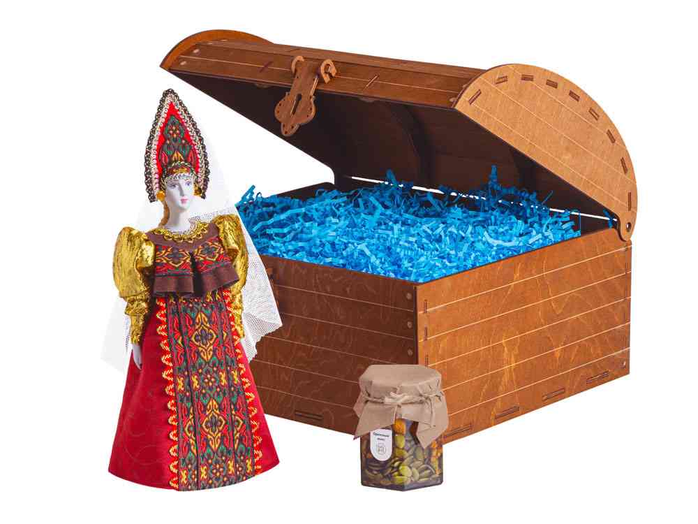 Подарочный набор: кукла фарфоровая, мёд с миксом из орехов - 2