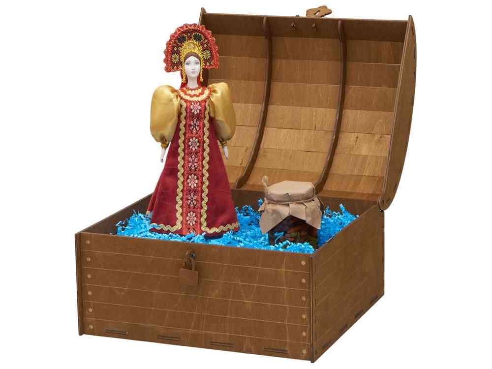 Подарочный набор: кукла фарфоровая, мёд с миксом из орехов - 3